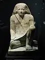 Statue de Nebamon, trouvée à Karnak)