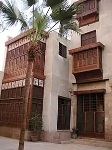 Le Caire, façade d'une villa moderne.
