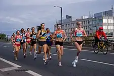 Paula Radcliffe et Kara Goucher lors de l'édition 2007