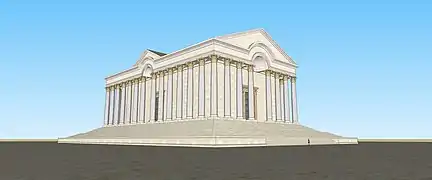 Proposition de restitution du Grand Temple d'Antioche sur l'Oronte