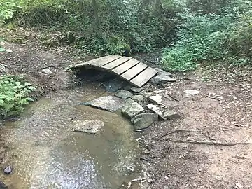 Le petit pont enjambant le ruisseau en 2017.