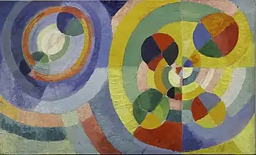 Formes circulaires, 1930, huile sur toile, 67,3 × 109,8 cm, musée Solomon R. Guggenheim, New York.