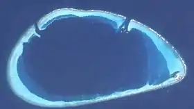 Photo satellitaire de l'atoll Gaafaru