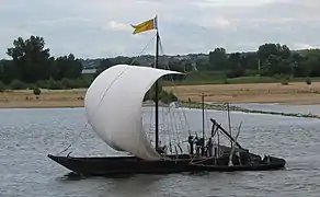 Futreau naviguant sur la Loire.