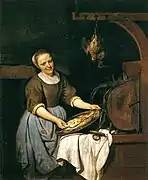 La cuisinière, de Gabriel Metsu, entre 1657 et 1667