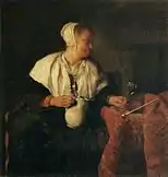 Femme tirant du vin d'un tonneau, 1655-1657Musée du Louvre