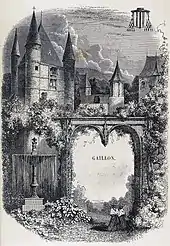 Illustration d'un ouvrage d'Alexandre de Lavergne : le château de Gaillon.