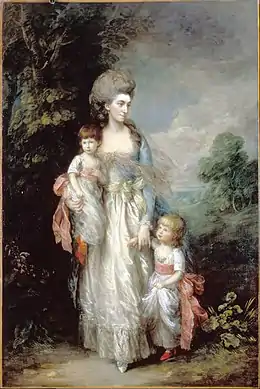 Miss Elizabeth Moody et ses fils Samuel et Thomas (vers 1779), par Thomas Gainsborough.