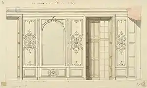 Coupe de la moitié de la galerie. Stockholm, NMH THC 5953.