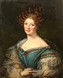 Portrait de dame en buste, années 1830