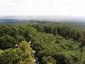 Vue depuis la tour du Jubilé en direction du centre de Vienne.