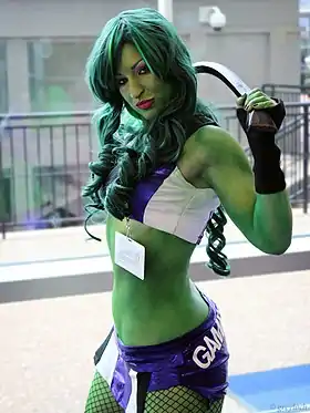 Cosplay de Miss Hulk.