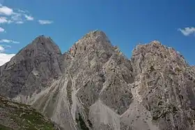 Vue de la Gamswiesenspitze, au centre.