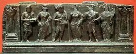Grecs célébrant, reliefs de Buner, Musée Victoria et Albert .