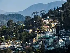 Ville de Gangtok vue depuis Tibet Road.