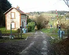 Passage à niveau (PN87) entre Houlgate et Gonneville-sur-Mer.