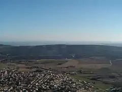 Vue aérienne sur la Gardiole.