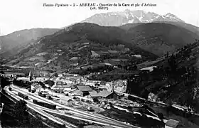 La gare et le village vers 1900.