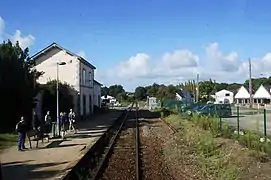 À bord du Tire bouchon arrivée en gare.