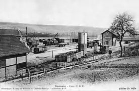 La gare d'échange CBR vers 1910.