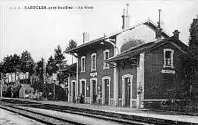 La gare de Cazoulès au début des années 1900.