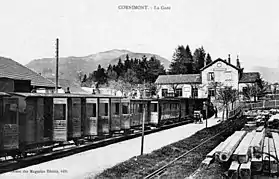 train en gare terminus de Cornimont vers 1910