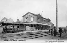 carte postale de la gare en 1902