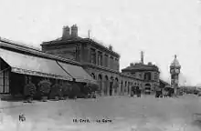 La gare, vers 1900