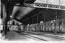 Gare intérieure et grande verrière vers 1910