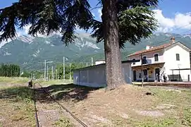 Une voie de service de la gare.