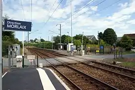 Voies et quais (direction Morlaix).