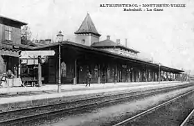 La gare de Montreux-Vieux au début du XXe siècle.