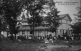 École de la compagnie près de la gare vers 1900.