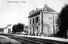 Carte postale de la gare de Neuvic vers 1900