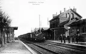 Intérieur de la gare vers 1900.