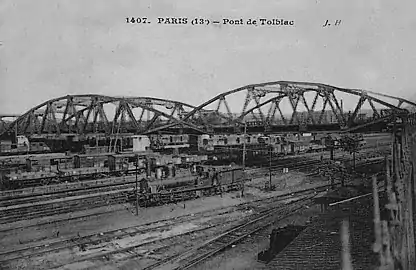 Le viaduc de Tolbiac vers 1910.