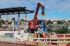 Travaux de l’accès au souterrain en mai 2013.