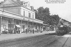 L'intérieur de la gare au début du XXe siècle.