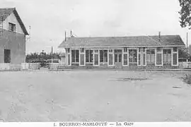 Gare de Bourron-Marlotte,BV de 7 travées, après 1919.