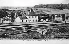 La gare de L'Hôpital dans les années 1900.