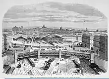 La gare en 1868.