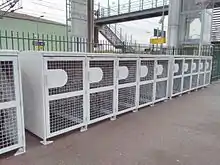 Aire de dépose des bicyclettes pour les usagers de la gare