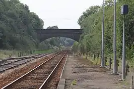 Vue de la voie en direction de Landerneau.