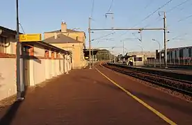 Direction de Caen avant la construction de la passerelle.