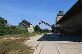 Vue générale de la gare en direction de la ligne d'Auxy - Juranville à Bourges.