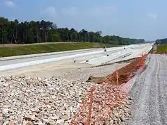 Construction de la gare de Besançon Franche-Comté TGV en 2009.