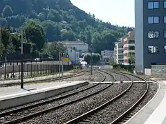 Gare de Besançon-Mouillère vue côté Morteau.
