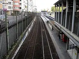 Les voies vues en direction d'Argenteuil.