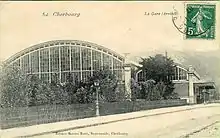 La gare de Cherbourg, du côté de l'arrivée, en 1920.