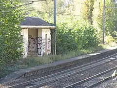 Un abri de quai dans le sens Italie-Chambéry.